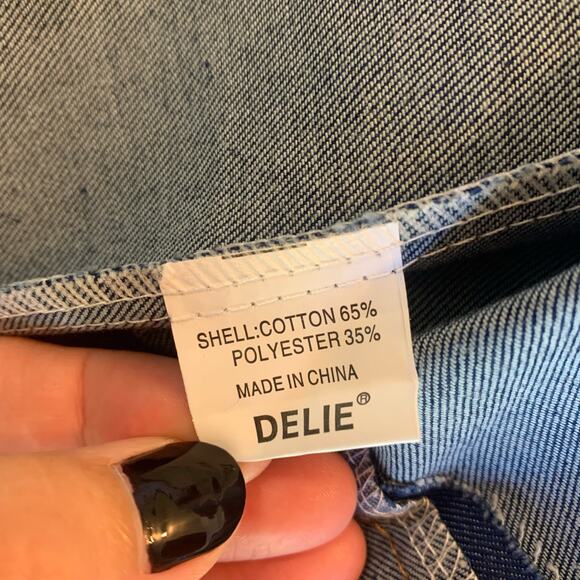 Delie Denim Vest Womens XXL Button Down Blue Striped Lined Jean Waistcoat (0323) - Picture 8 of 12